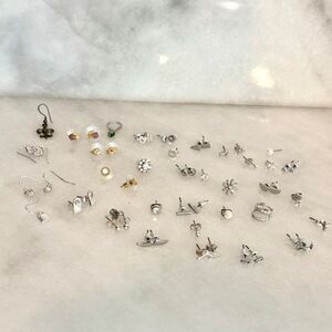 Mixed Lots Of Altar'd State Pierced Stud & Dangle Earrings Bundle Silver-tone